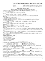 CÁC CÂU HỎI TRƯỜNG GẶP HOÁ HỮU CƠ