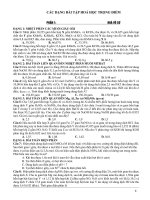 CÁC DẠNG BÀI TẬP VÔ CƠ TRONG TÂM GIẢI CHI TIẾT