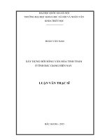 Xây dựng đời sống văn hóa tinh thần ở tỉnh bắc giang hiện nay 