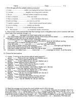 on tieng anh ki 2 lop 11