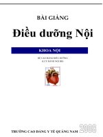 Bài giảng Điều Dưỡng Nội  Hệ Điều Dưỡng Cao đẳng