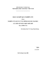 Nghiên cứu quản lý tài chính giáo dục đại học của một số n ớc trên thế giới 