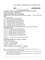 CÁC DẠNG CÂU HỎI LÝ THUYẾT HOÁ VÔ CƠ