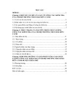 Công tác kiểm tra ở chi bộ trường THCS đào hữu cảnh huyện châu phú hiện nay   thực trạng và giải pháp