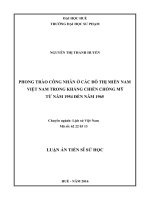 Phong trào công nhân ở các đô thị Miền nam Việt Nam trong kháng chiến chống Mỹ từ năm 1954 đến năm 1965