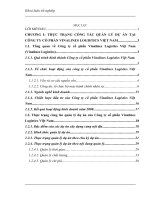 Luận văn thực trạng và giải pháp nhằm hoàn thiện công tác quản lý dự án tại công ty CP vinalines logistics việt nam 