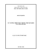 Tư tưởng triết học trong Truyện Kiều của Nguyễn Du