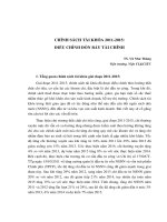 CHÍNH SÁCH TÀI KHÓA 20112015: ĐIỀU CHỈNH ĐÒN BẨY TÀI CHÍNH