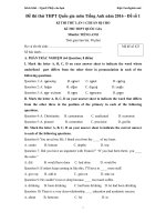 bo de thi thu thpt quoc gia nam 2016 mon tieng anh so 1