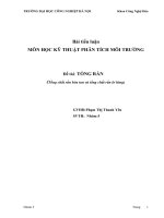 Tổng chất rắn hòa tan và tổng chất rắn lơ lửng