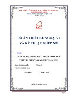 Thiết kế hệ thống điều khiển đóng ngắt thiết bị điện và giao tiếp máy tính