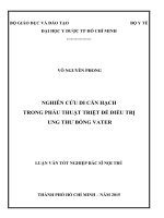 Luận văn tốt nghiệp bác sỹ nội trú nghiên cứu di căn hạch trong phẫu thuật triệt để điều trị ung thư bóng vater 