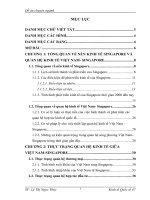 Luận văn quan hệ kinh tế giữa Việt Nam và Singapore