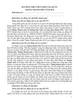 Bài phát động ra quân tháng thanh niên