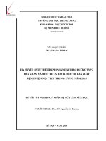 HẠ HUYẾT ÁP TƯ THẾ Ở BỆNH NHÂN ĐÁI THÁO ĐƯỜNG TÝP 2 ĐẾN KHÁM VÀ DIỀU TRỊ TẠI KHOA ĐIỀU TRỊ BỆNH VIỆN BAN NGÀY BỆNH VIỆN NỘI TIẾT TRUNG ƯƠNG NĂM 2015