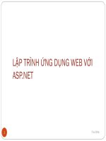 LẬP TRÌNH ỨNG DỤNG WEB với ASP