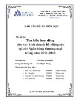 Tìm hiểu hoạt động cho vay kinh doanh bất động sản tại các ngân hàng TM trong năn 2011   2012 
