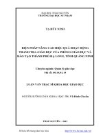 Biện pháp nâng cao hiệu quả hoạt động thanh tra giáo dục của phòng giáo dục và đào tạo thành phố hạ long tỉnh quảng ninh 
