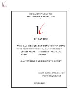 Nâng cao hiệu quả huy động vốn của công ty cổ phần phát triển hạ tầng Tâm Phúc