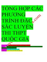 tổng hợp các phương trình đặc sắc