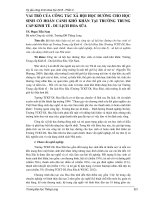 VAI TRÒ CỦA CÔNG TÁC XÃ HỘI HỌC ĐƯỜNG CHO HỌC  SINH   CÓ   HOÀN   CẢNH   KHÓ   KHĂN   TẠI   TRƯỜNG   TRUNG  CẤP KINH TẾ  DU LỊCH HOA SỮA