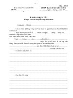 3 y KIEN NHAN XET  CHUYEN DANG CHINH THUC CUA DOAN