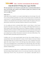 Đề thi IELTS Writing Task 2 ngày 25/6/2016