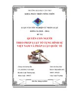 LUẬN VĂN VỀ QUYỀN CON NGƯỜI