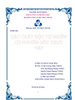 Tiểu luận độc tố thực phẩm có nguồn gốc thực vật
