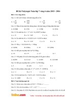 Đề thi Violympic Toán lớp 7 vòng 6 năm 2015 - 2016