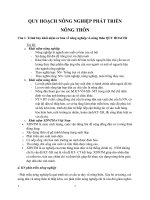 ĐỀ CƯƠNG ÔN THI FULL MÔN QUY HOẠCH NÔNG NGHIỆP PHÁT TRIỂN NÔNG THÔN