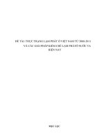 Thực trạng lạm phát ở việt nam từ 2008 2011 và các giải pháp kiềm chế lạm phát ở nước ta hiện nay 
