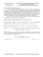 Đề thi giáo viên giỏi THPT môn toán