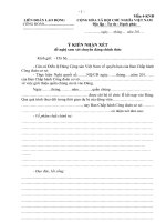 3 1 y KIEN NHAN XET DE NGHI CHUYEN DANG CHINH THUC CUA CONG DOAN