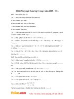 Đề thi Violympic Toán lớp 8 vòng 6 năm 2015 - 2016