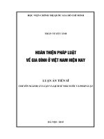 HOÀN THIỆN PHÁP LUẬT VỀ GIA ĐÌNH Ở VIỆT NAM HIỆN NAY