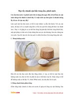 Mẹo tẩy nhanh cặn bẩn trong ấm, phích nước