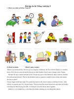 Bài tập ôn hè Tiếng Anh lớp 5