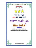 Tuyển tập 400 đề thi thử THPT Quốc gia môn Toán năm 2016 (Phần 3)