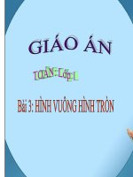 Giáo án toán lớp 1: Hình vuông, hình tròn