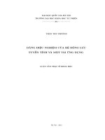Luận văn dáng điệu nghiệm của hệ động lực tuyến tính và một vài ứng dụng 
