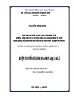 Mối quan hệ giữa sự hài lòng của nhân viên, chất lượng dịch vụ và sự thỏa mãn của khách hàng tổ chức – nghiên cứu điển hình đối với dịch vụ vệ sinh công nghiệp tại hà nội