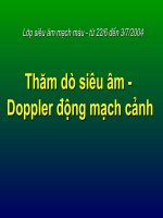 Thăm dò siêu âm  Doppler động mạch cảnh.
