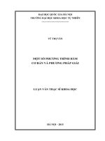 Một số phương trình hàm cơ bản và phương pháp giải 
