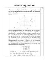 ĐỀ CƯƠNG ÔN THI MÔN CÔNG NGHỆ ĐO ẢNH