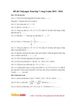 Đề thi Violympic Toán lớp 7 vòng 5 năm 2015 - 2016