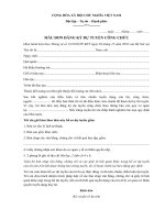 Đơn đăng ký dự tuyển công chức mới nhất