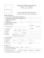 Phiếu cán bộ, công chức, viên chức