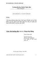 Vận dụng phương pháp dãy số thời gian để phân tích sự biến động của kim ngạch xuất khẩu hàng thủ công mỹ nghệ giai đoạn 2000 2008 và dự báo năm 2009 