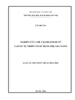 Luận án tiến sĩ nghiên cứu chế tạo blend đi từ cao su tự nhiên có sử dụng phụ gia nano 